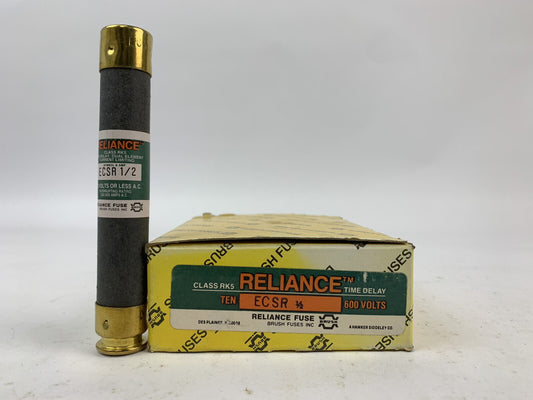 Brush Reliance Time-Delay Dual-Element ECSR1/2 1/2A 600V Fuse "Lot of 10"