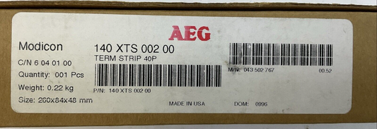 AEG MODICON 140 XTS 002 00 TERM STRIP 40P