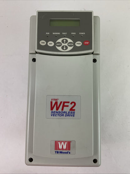 TB WOOD'S WF2C2S02-0B E-TRAC WF2 SENSORLESS VECTOR DRIVE 2HP 0-200/230V 7.8/6.8A