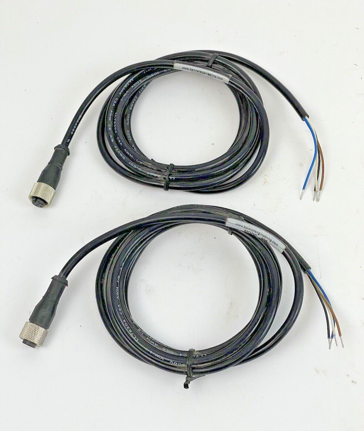 BANNER ENGINEERING -MQDC-406 *LOT OF 2* - SINGLE ENDED CORSET - 4 PIN FEMALE