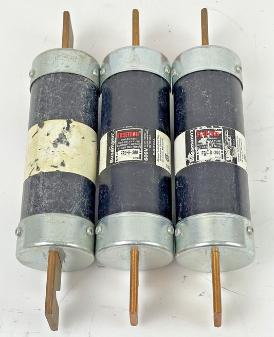 FUSETRON *LOT OF 3* FRS-R-300 - BUSSMANN DUAL-EL/TIME-DELAY/CURR LIMITING FUSES