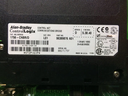 1756-CNBR/D ALLEN-BRADLEY CONTROL NET COMMUNICATION BRIDGE MODULE