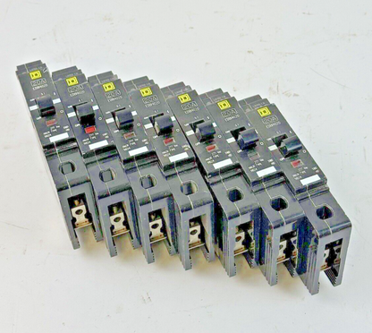 SQUARE D **LOT OF 7** - EDB14020 - 20A/1 POLE/277 VAC/BOLT ON/TYPE HACR - NEW