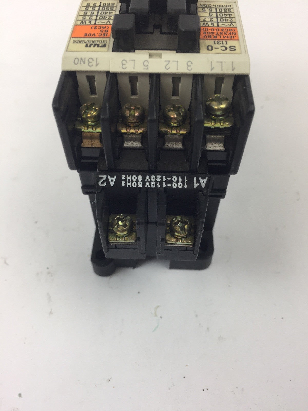 FUJI ELECTRIC 4NC0F0#10 TYPE SC-0 CONTACTOR 4NK0AJ TYPE TK-0N OVERLOAD RELAY