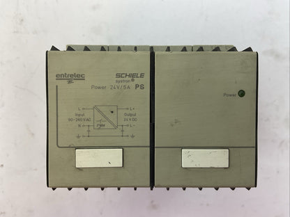 ENTRELEC SCHIELE 2.423.416.00 PS SYSTRON POWER SUPPLY OUTPUT 24VDC INPUT 90-260V