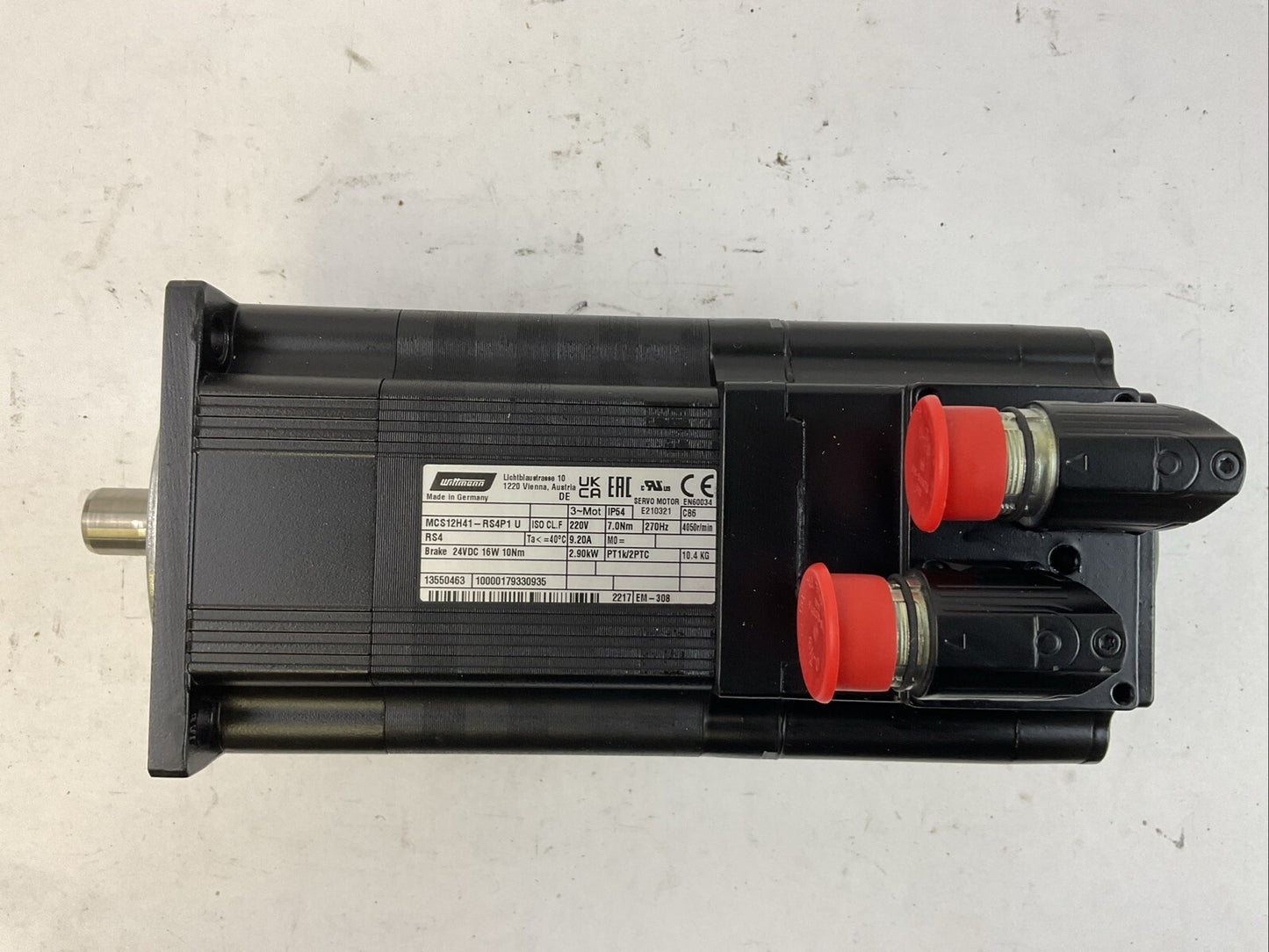 WITTMANN MCS12H41-RS4P1 U AC SERVO MOTOR 220VAC 4050 R/MIN