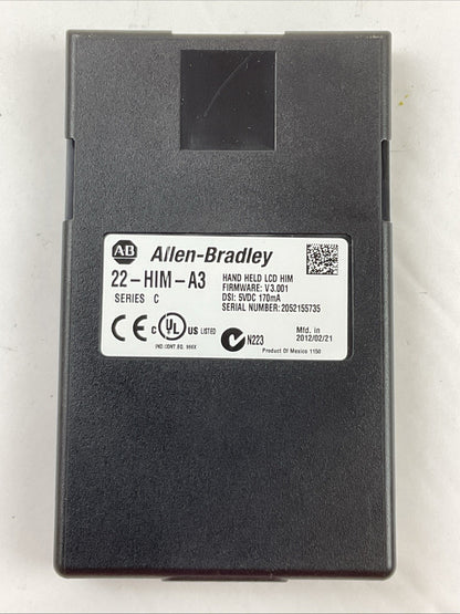 ALLEN BRADELY 22-HIM-A3 SERIES C FIRMWARE V3.001 HAND HELD LCD INTERFACE MODULE