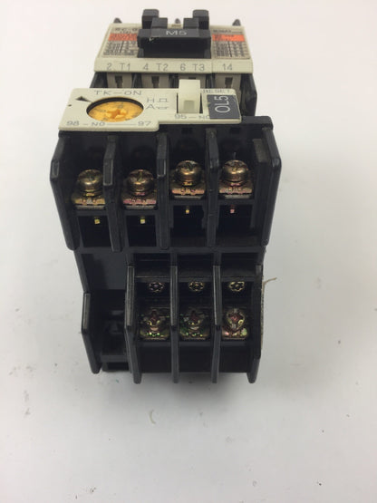 FUJI ELECTRIC 4NC0F0 TYPE SC-0 CONTACTOR 4NK0AN TYPE TK-0N OVERLOAD RELAY