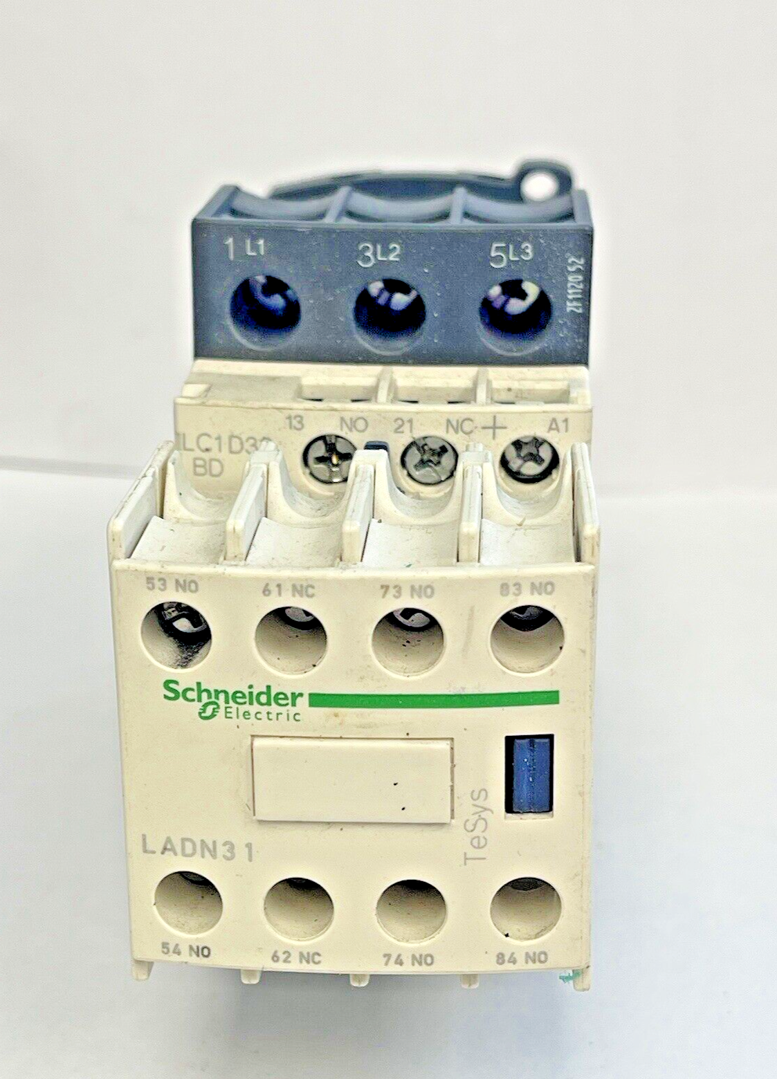 SCHNEIDER ELECTRIC - LC1D32 - CONTACTOR 24VDC & SCHNEIDER LADN31 - CONTACT BLOCK