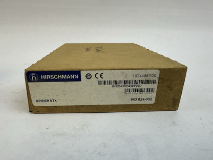 HIRSCHMANN SPIDER 5TX RAIL SWITCH 943824-002 INDUSTRIAL ETHERNET 5-PORT 24VDC