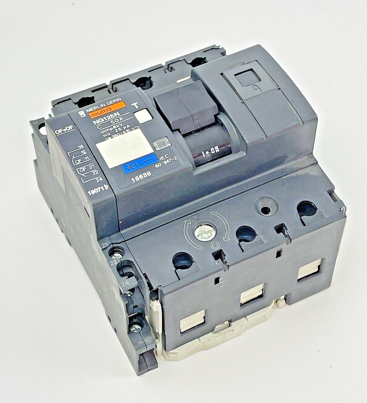 MERLIN GERIN - NG125N - CIRCUIT BREAKER - MULTI 9 C 50 A, 3 POLE, 25kA