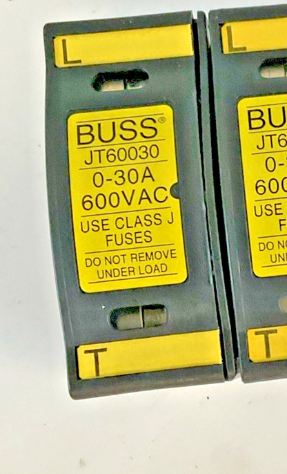 BUSSMANN **LOT OF 3**  JT60030  FUSEHOLDER  30A, 600VAC, 200kA