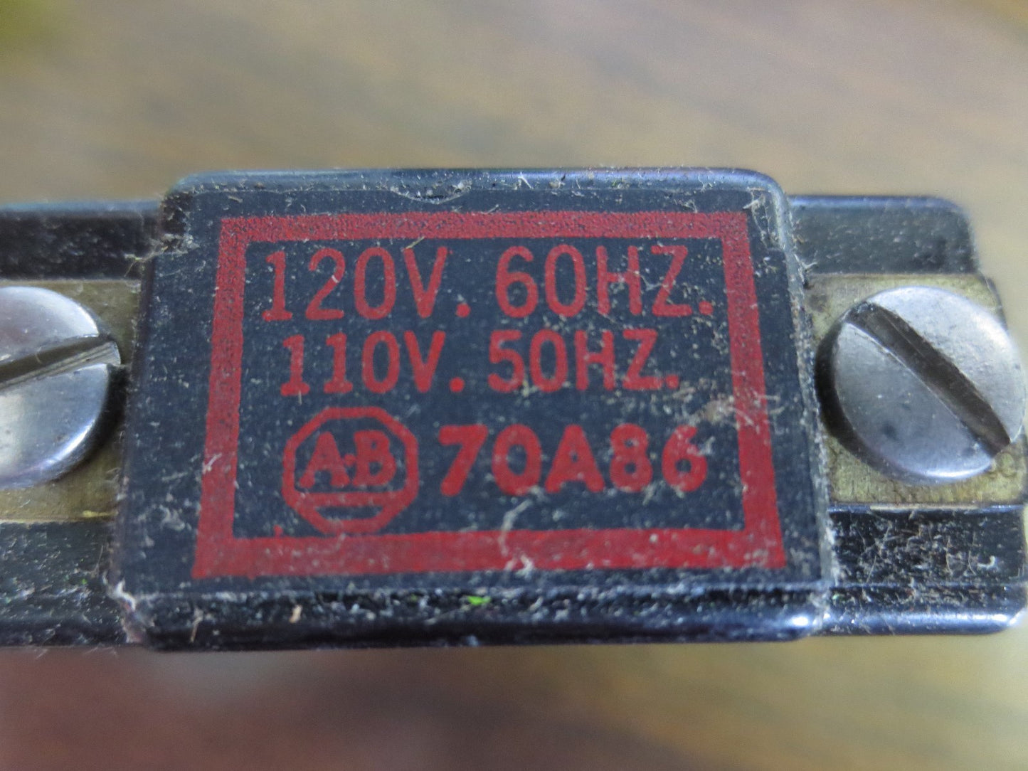 ALLEN-BRADLEY 70A86 COIL 120V/60Hz, 110V/50Hz - SIZE 0, Ser. K, 2-3-4 POLE ONLY