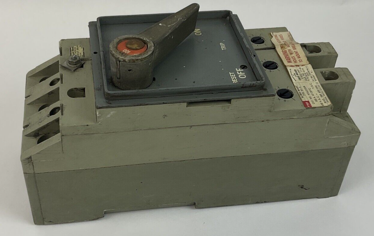FEDERAL PACIFIC HFJ631100R CRICUIT BREAKER 3POLE 100A 600VAC