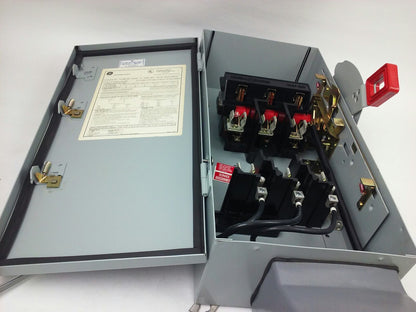 GE TH3362JRS, SAFETY SWITCH, MOD.10, 60A, 600VAC/250VDC, D16419  INTERLOCK RECEP
