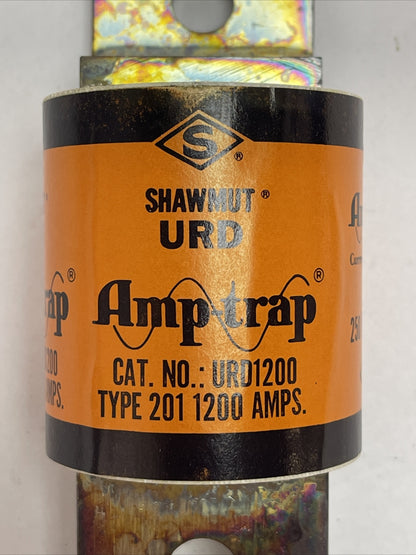 SHAWMUT URD1200 AMP-TRAP TYPE 201 CURRENT LIMITING FUSE 1200AMP 250VAC