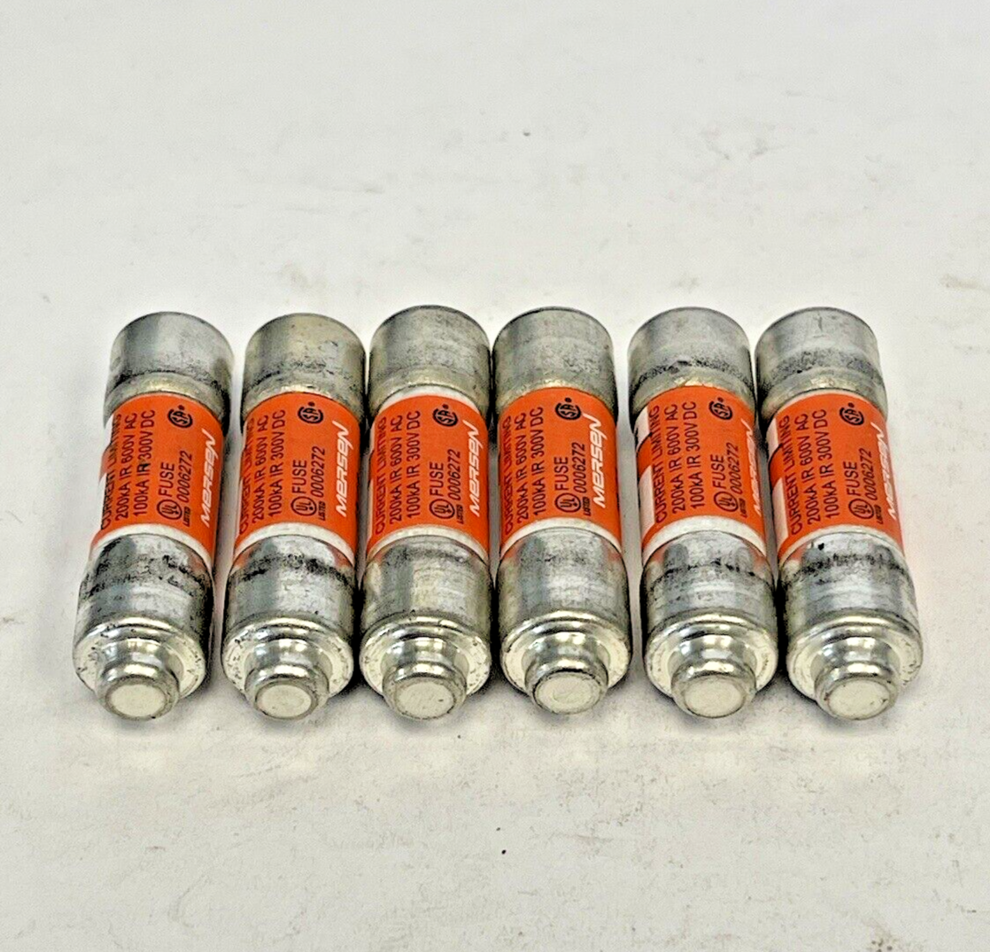 FERRAZ SHAWMUT *LOT OF 6* - ATDR25- 225 AMP, 600 VAC, TIME-DELAY, CLASS CC FUSES