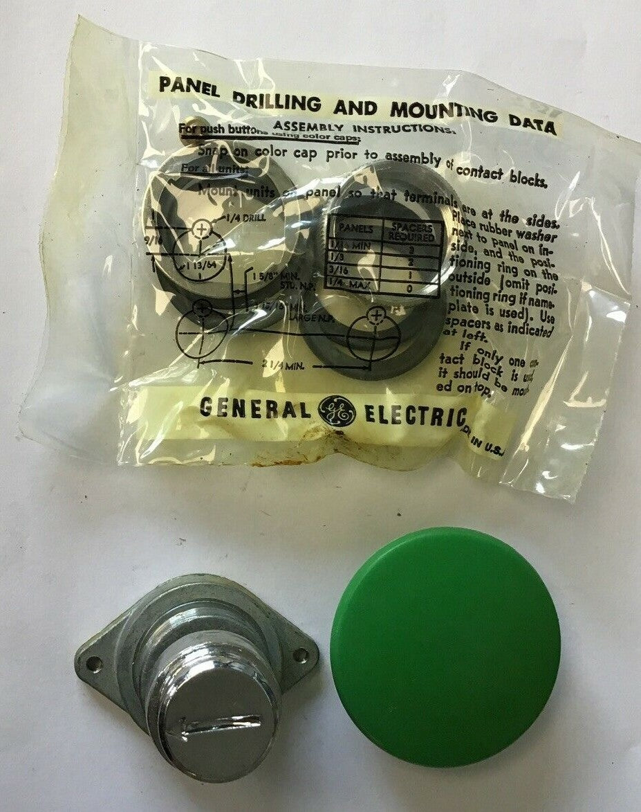 GENERAL ELECTRIC CR2940UK200G GREEN PUSHBUTTON LG MUSHROOM HEAD