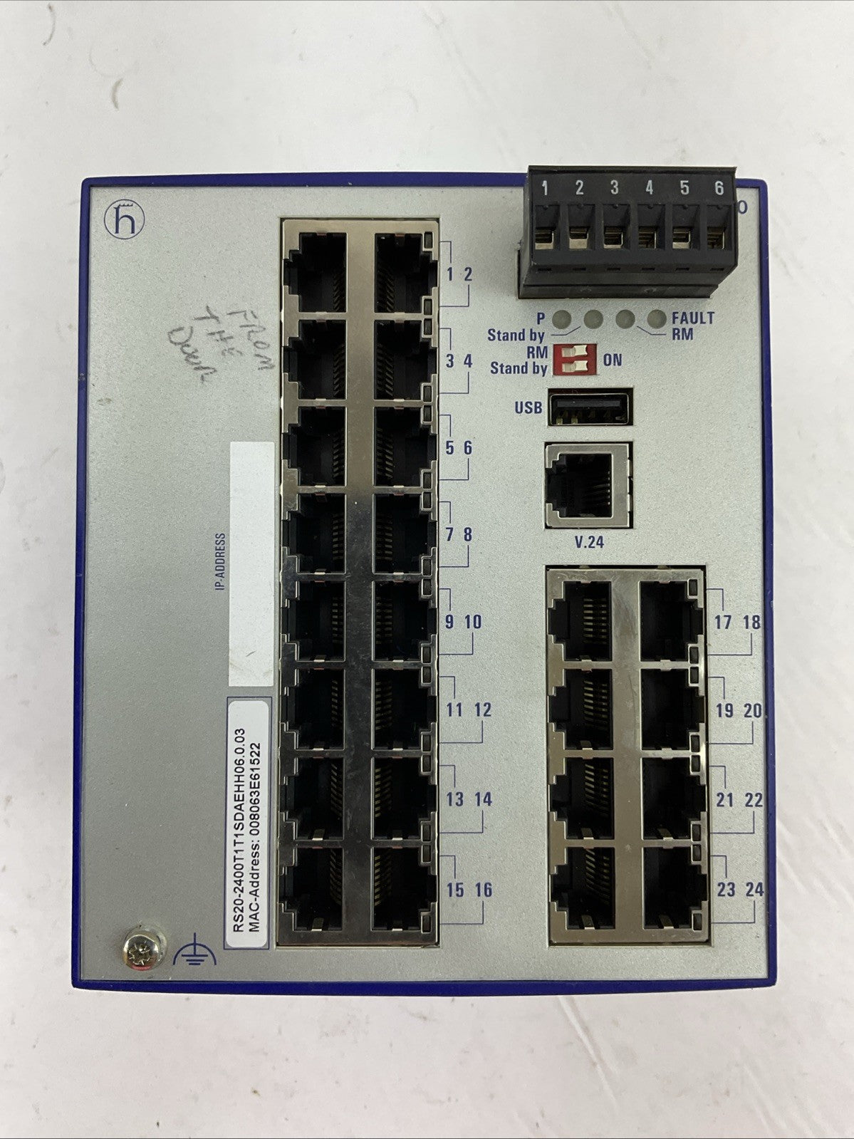 HIRSCHMANN RS20-2400T1T1SDAEHH06.0.03 ETHERNET RAIL SWITCH