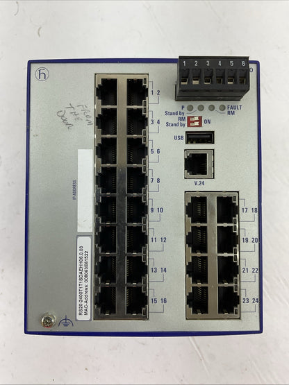 HIRSCHMANN RS20-2400T1T1SDAEHH06.0.03 ETHERNET RAIL SWITCH