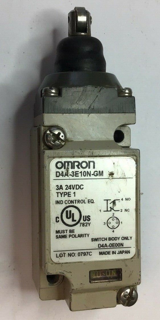OMRON D4A-3E10N-GM LIMIT SWITCH 3A 24VDC TYPE 1