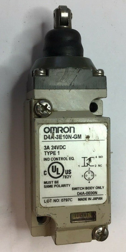 OMRON D4A-3E10N-GM LIMIT SWITCH 3A 24VDC TYPE 1