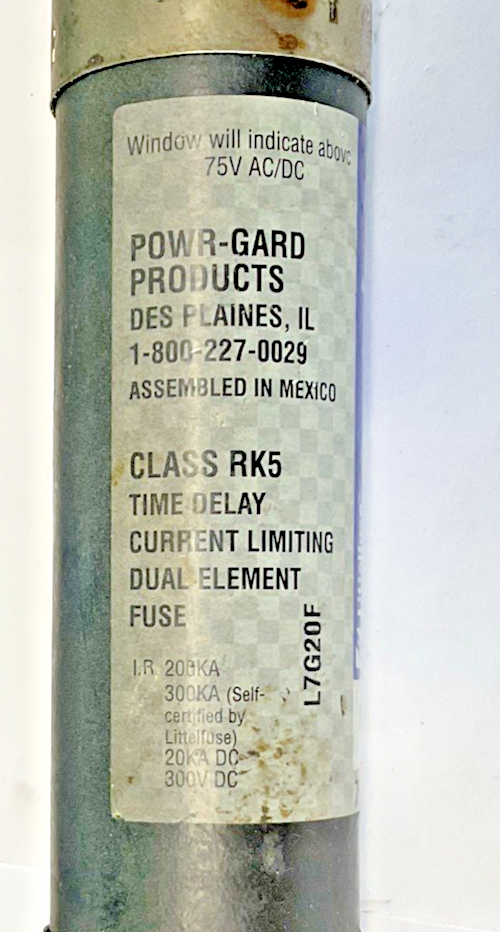 LITTELFUSE FLSR125ID FUSE 75-600VAC CLASS RK5 TIME DELAY