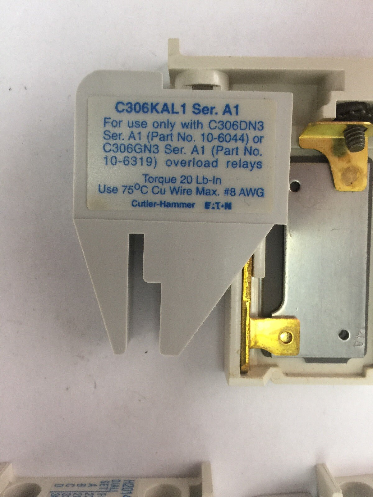 CUTLER HAMMER H2014A-3A 3 CLASS 20 SERIES B HEATER PACKS ASSEMBLED TO C306KAL1