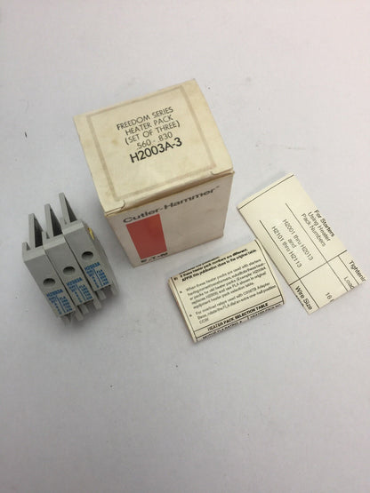 CUTLER HAMMER H2003A-3 FREEDOM SERIES HEATER PACK (SET OF THREE) .560-.830