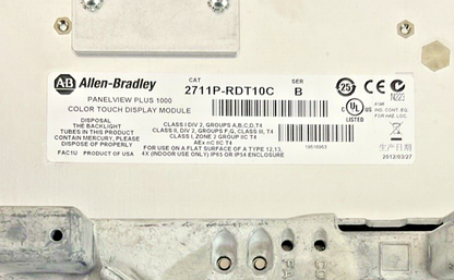 ALLEN BRADLEY 2711P-RDT10C 2711P-RP8D TOUCH SCREEN PANEL 24VDC