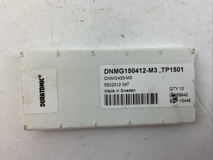 SECO DNMG150412-M3 TP1501 DNMG433-M3 CARBIDE INSERT (BOX OF 10)