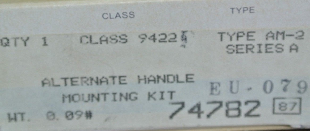 SQUARE D  9422 AM-2, Ser. A - ALTERNATE HANDLE MOUNTING KIT - NEW SURPLUS