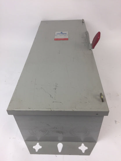 CHALLENGER HD363NFC HD SAFETY SWITCH 600VAC/DC 100AMP 75HP TYPE 1 ENCLOSURE