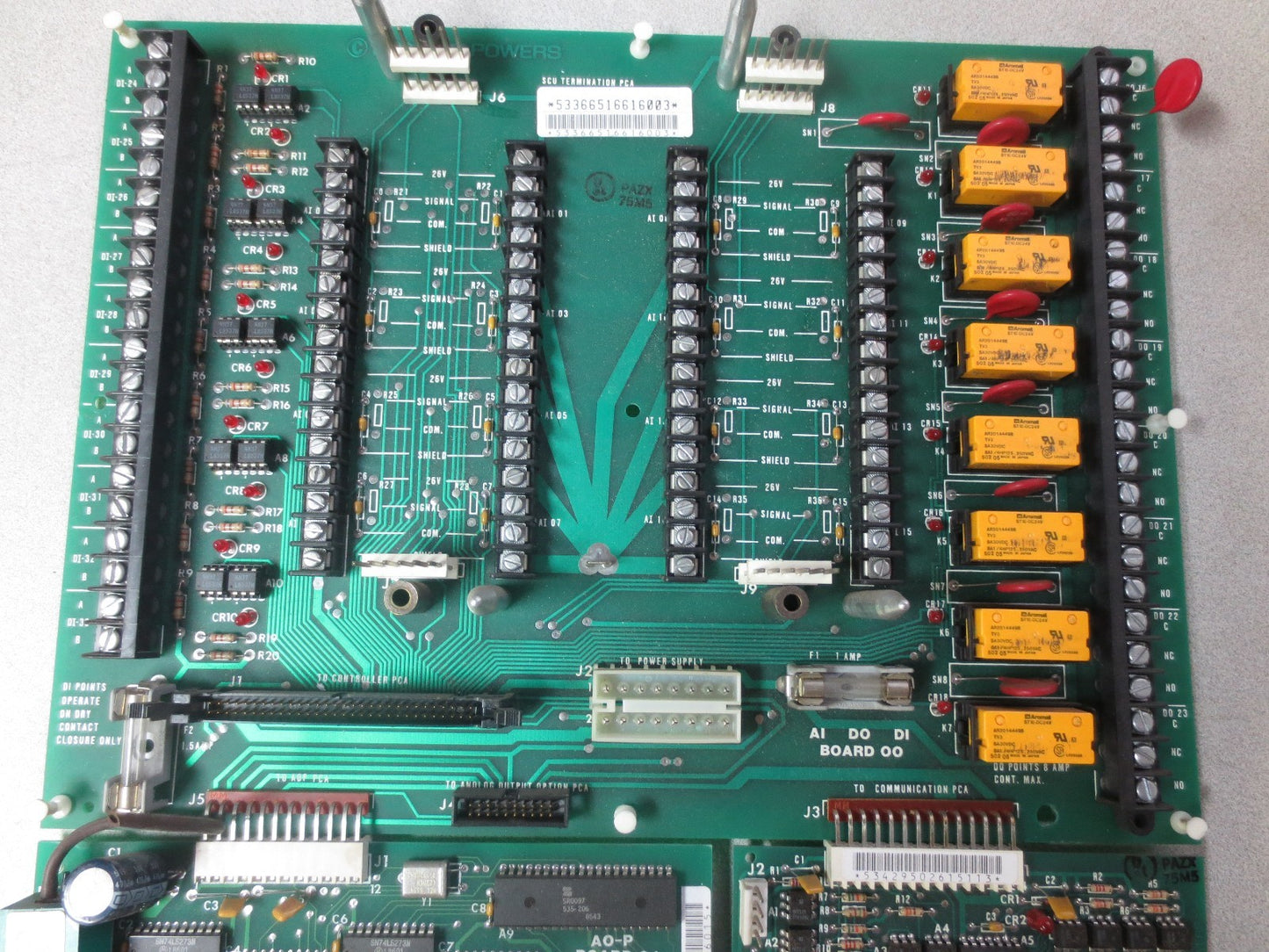 LANDIS & GYR / POWERS AI DO DI CIRCUIT BOARD + AO-P BOARD 01 + E PMD CG