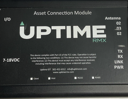 LAIRD UPTIME RMX C10711135 ASSET CONNECTION MODULE 18VDC