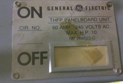 GENERAL ELECTRIC GE THFP222X - 60A, 2-Pole, 240V - Fused Panelboard Switch