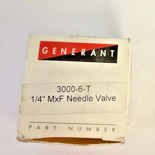 GENERANT 3000-6-T 1/4" MxF NEEDLE VALVE