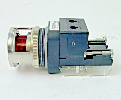 ALLEN-BRADLEY - 800T-FXTQH2RA5 SER. U - RED MUSHROOM PUSH/PULL BUTTON W/ BLOCK