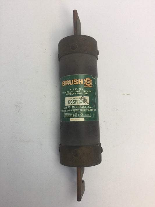 BRUSH ECSR2250 TIME DELAY DUAL ELEMENT CURRENT LIMITING FUSE 225AMP 600VAC CLASS