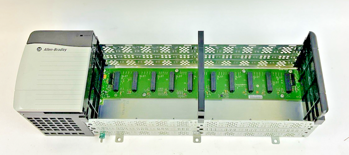 ALLEN BRADLEY 1756-PA75/B POWER SUPPLY W/ 1756-A10 10 SLOT RACK