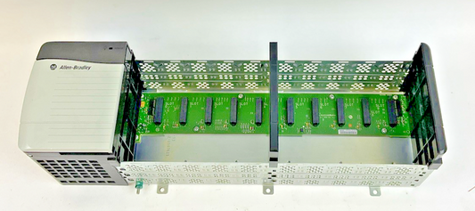 ALLEN BRADLEY 1756-PA75/B POWER SUPPLY W/ 1756-A10 10 SLOT RACK