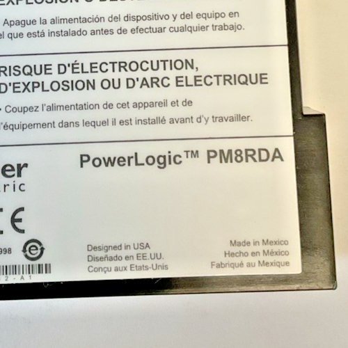 SCHNEIDER ELECTRIC PM8RDA REMOTE DISPLAY ADAPTER H/W:B1 F/W:2.4 POWER LOGIC