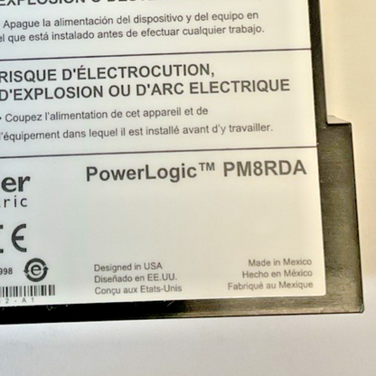 SCHNEIDER ELECTRIC PM8RDA REMOTE DISPLAY ADAPTER H/W:B1 F/W:2.4 POWER LOGIC