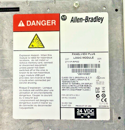 ALLEN BRADLEY 2711P-RDT10C 2711P-RP8D TOUCH SCREEN PANEL 24VDC