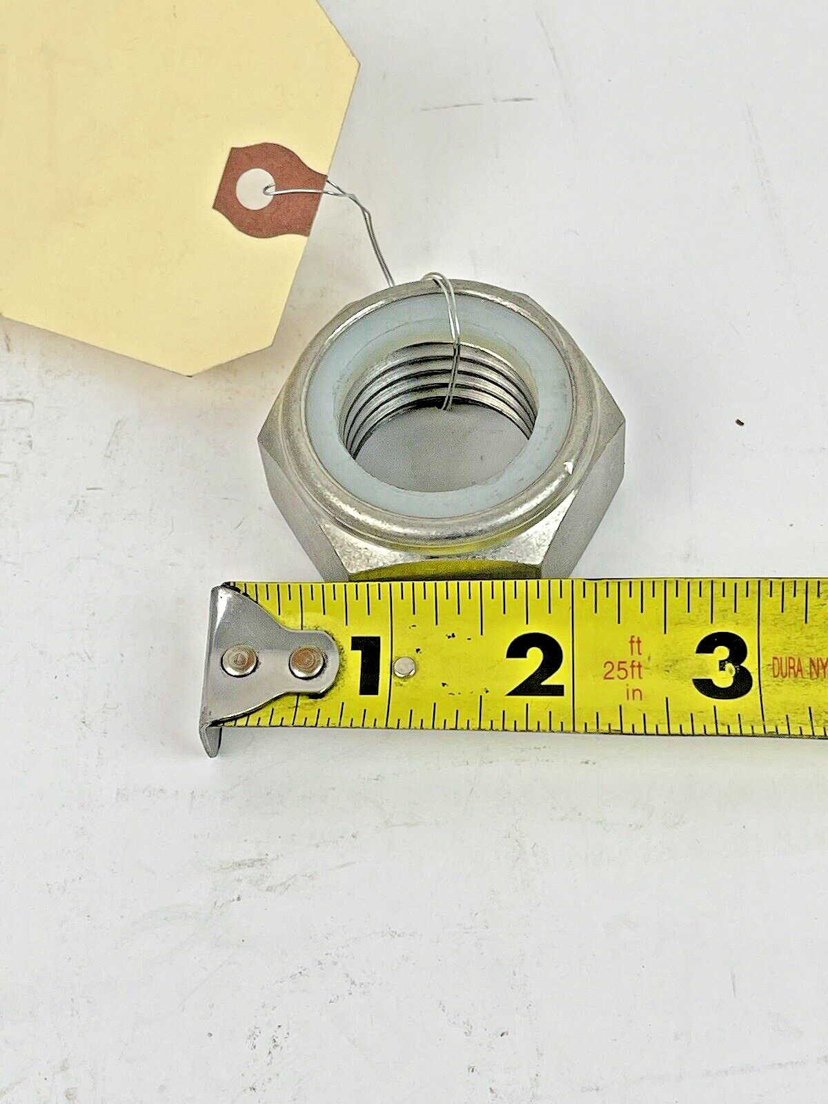 HEX LOCK NUT - 1-1/4in BORE WITH NYLON INSERT - 316 STAINLESS STEEL