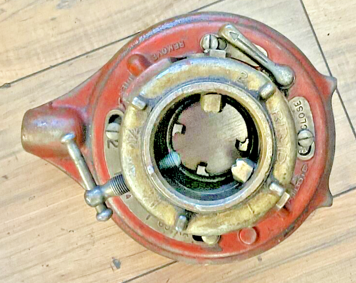 RIDGID 65-R PIPE THREADER RECEDING DIE HEAD 1"-2" W/ HANDLE
