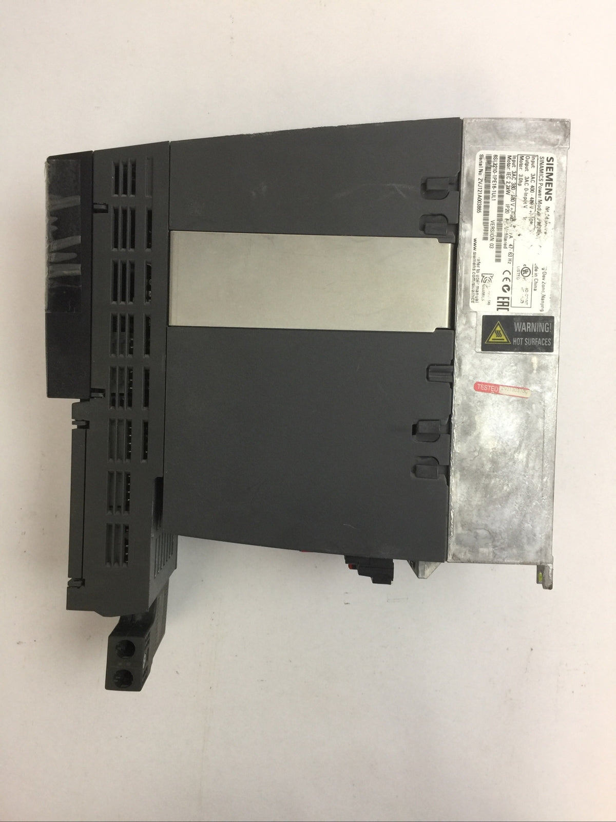 SIEMENS 6SL3210-1PE16-1UL1 POWER MODULE 6SL3244-0BB12-1PA1 SINAMICS BOP-2