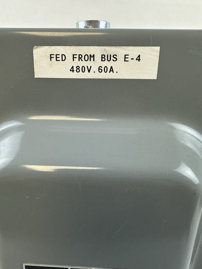 SQUARE D H362 HEAVY DUTY SAFETY SWITCH 600 VOLT 60 AMP
