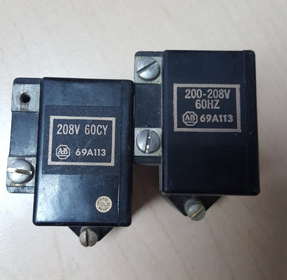 Allen Bradley 69A113 Coil 200-208 Volts  LOT OF 2