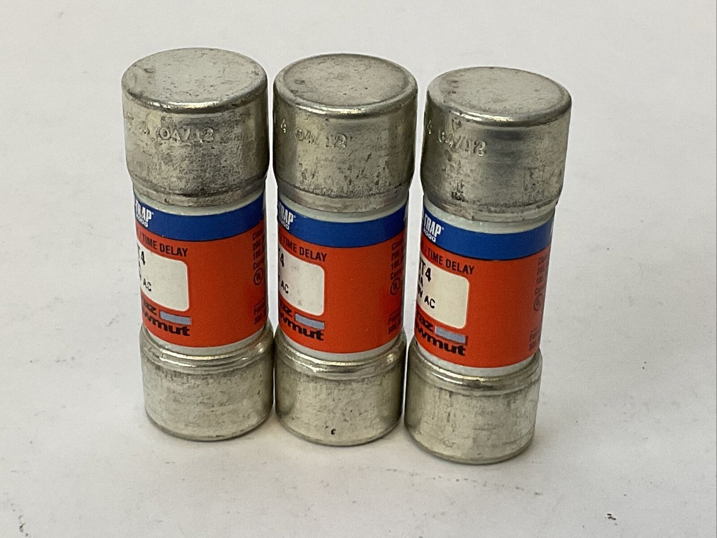 FERRAZ SHAWMUT AJT4 AMP-TRAP 2000 4A 600VAC DUAL ELEMENT TIME DELAY (LOT OF 3)